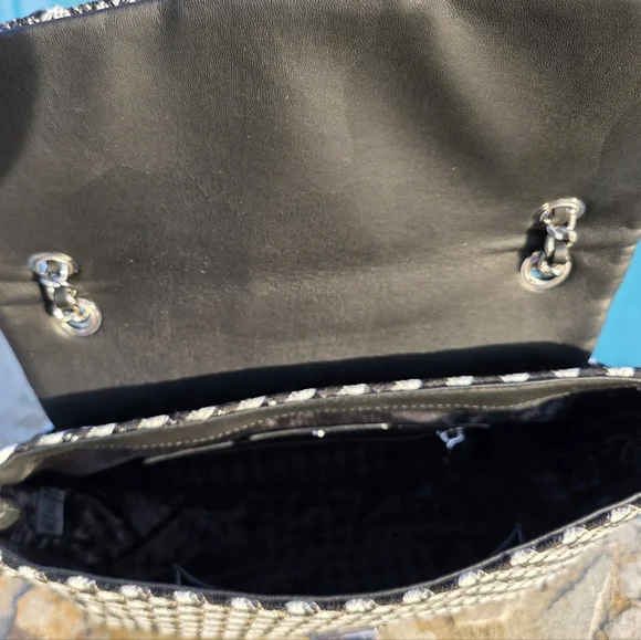 Karl Lagerfeld Tweed Houndstooth Shoulder/Crossbody Bag - Picture 13 of 14